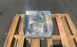 15  ins hand sink with two splashes and faucet NSF HS-15SS