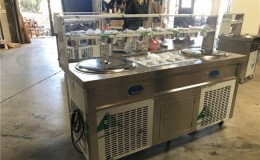 NSF two pan ice cream roll machine FI92