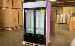 NSF 48 ins Drink two slide glass door refrigerator LG-1000BFS