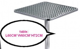 Aluminum outdoor table 24*24 ins