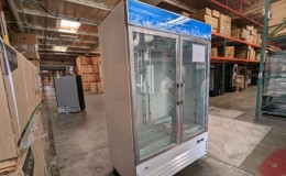 Clearance NSF 53 ins Two glass door freezer SS door 05122