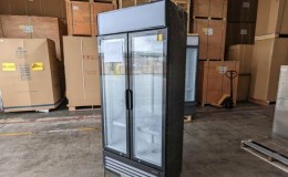 Clearance  36 inch two glass door refrigerator 05016
