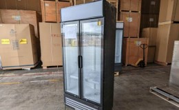 Clearance  36 inch two glass door refrigerator 05016