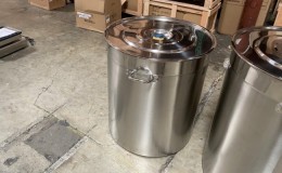 Polished Stainless Steel 190l/209qt Stock Pot D24H28
