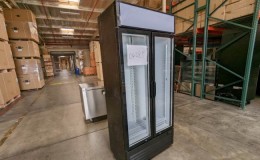Clearance NSF ETL 36 inch two glass door refrigerator 04285