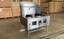 NSF 13+16 inches 2 hole Chinese Wok Range With waterfall