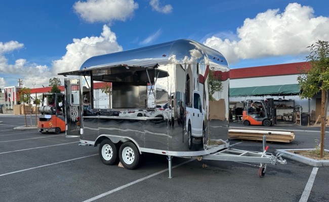 Mobile Food Cart Trailer open on both sides FT38